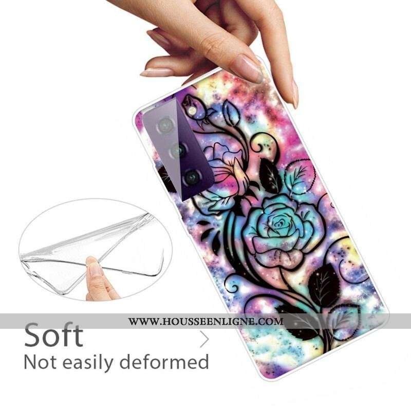 Coque Samsung Galaxy S21 Plus 5G Fleur Graphique