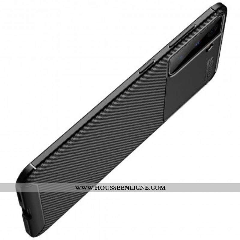 Coque Samsung Galaxy S21 Plus 5G Flexible Texture Fibre Carbone