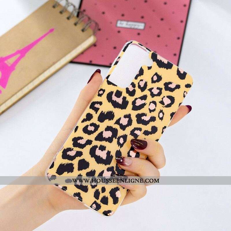 Coque Samsung Galaxy S21 Plus 5G Marbre Style Léopard