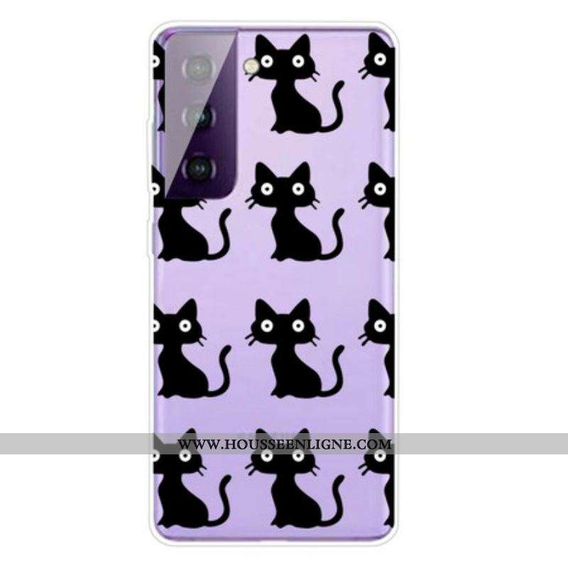 Coque Samsung Galaxy S21 Plus 5G Multiples Chats Noirs