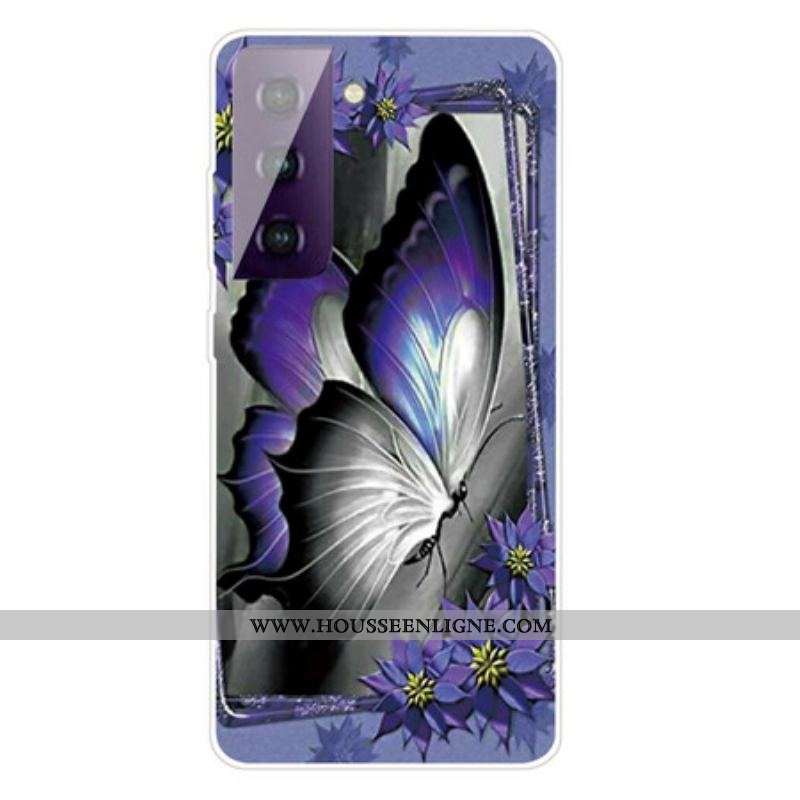 Coque Samsung Galaxy S21 Plus 5G Papillon Royal