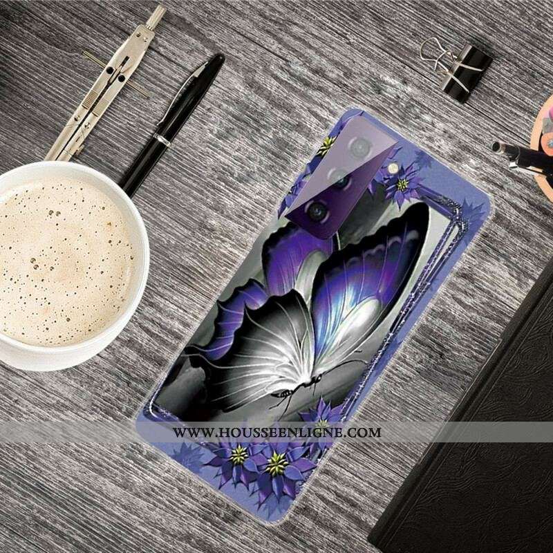 Coque Samsung Galaxy S21 Plus 5G Papillon Royal