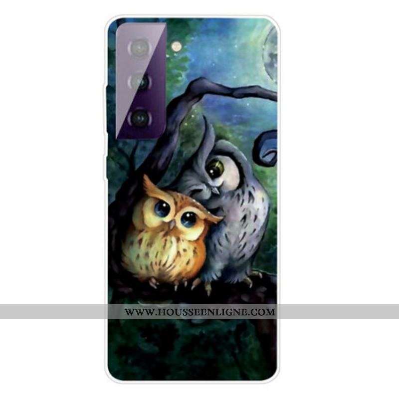 Coque Samsung Galaxy S21 Plus 5G Peinture Hiboux