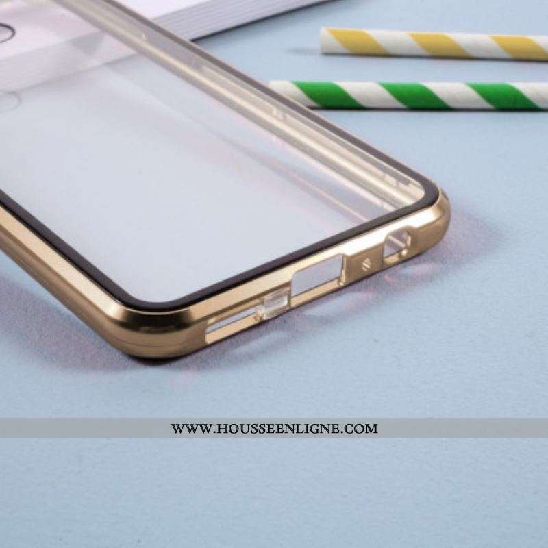Coque Samsung Galaxy S21 Plus 5G Rebords Métal et Double Verre Trempé