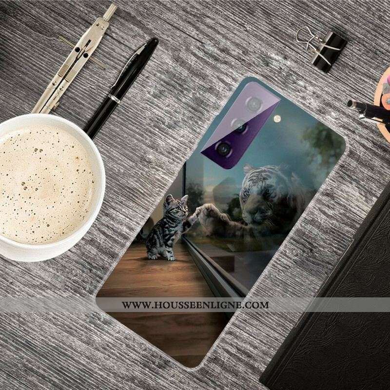 Coque Samsung Galaxy S21 Plus 5G Rêve de Chaton