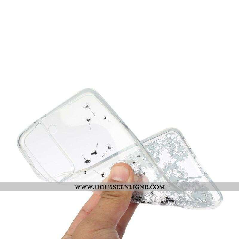 Coque Samsung Galaxy S21 Plus 5G Transparente Pissenlits Noirs