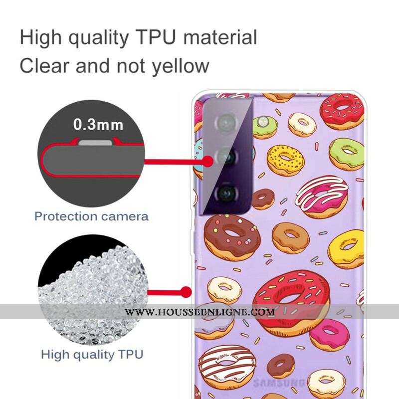 Coque Samsung Galaxy S21 Plus 5G love Donuts