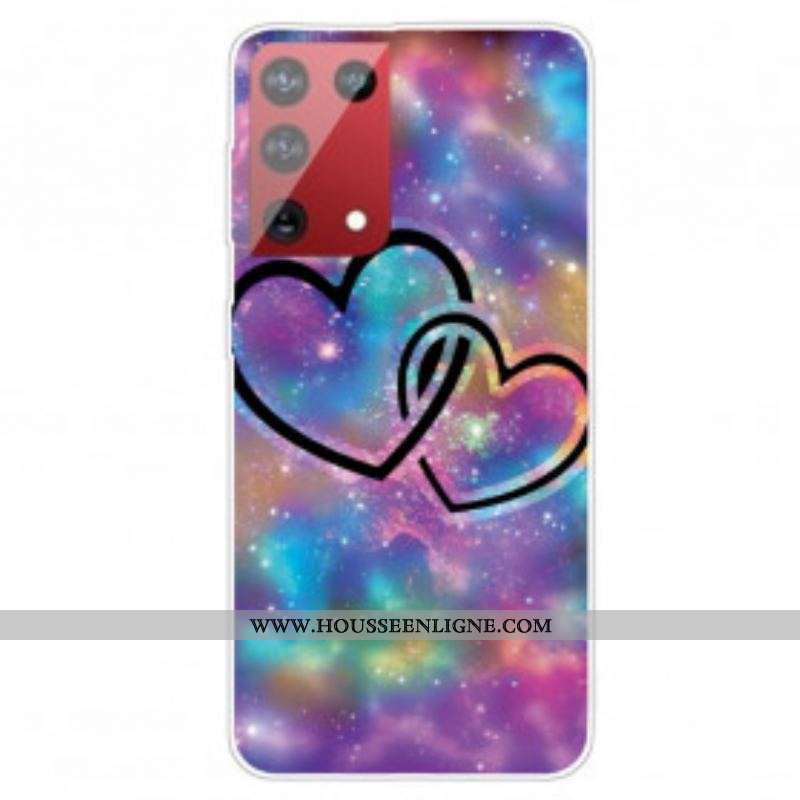 Coque Samsung Galaxy S21 Ultra 5G Coeurs Enchaînés