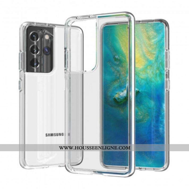 Coque Samsung Galaxy S21 Ultra 5G Colorée Transparente