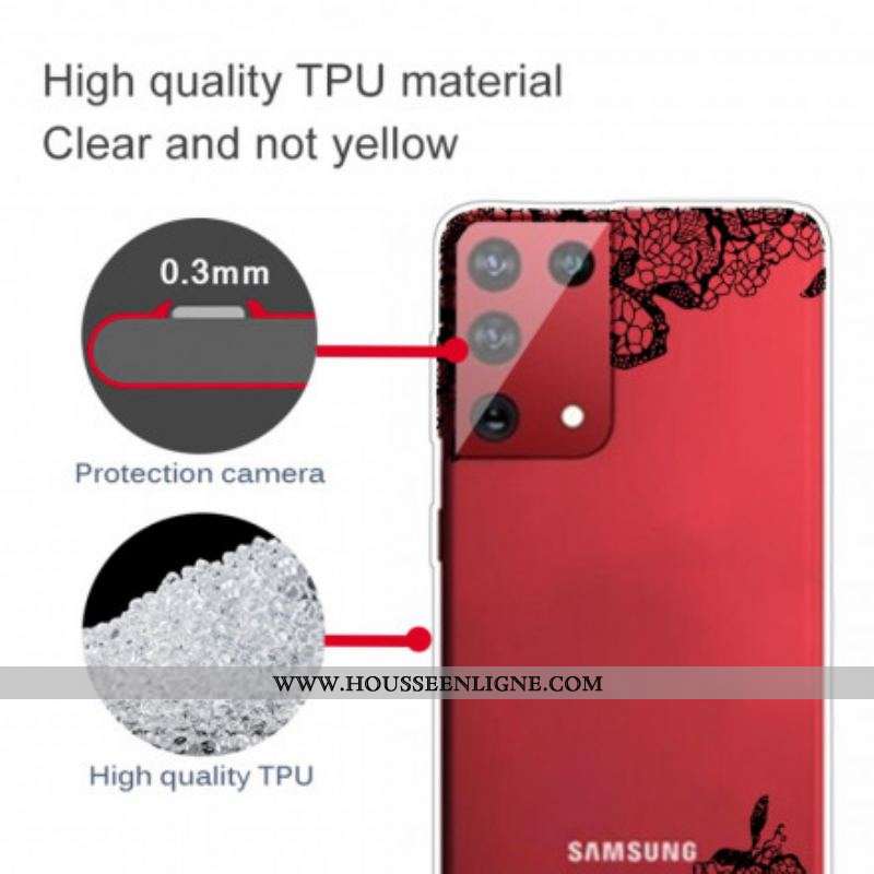 Coque Samsung Galaxy S21 Ultra 5G Dentelle Fine