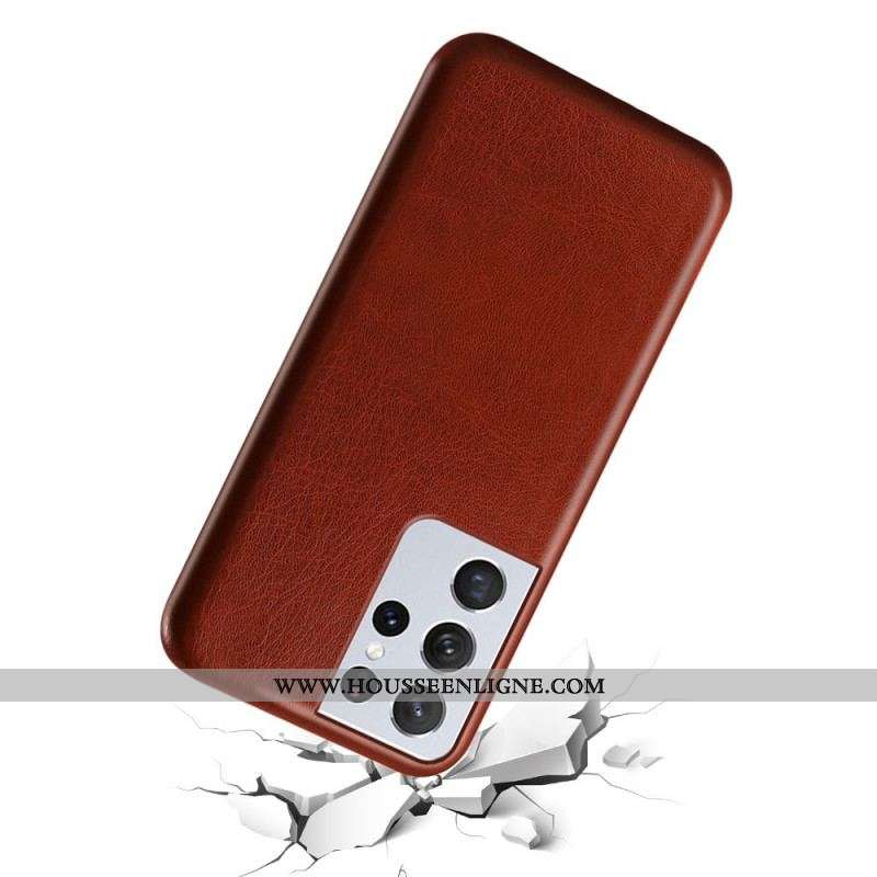 Coque Samsung Galaxy S21 Ultra 5G Effet Cuir KSQ