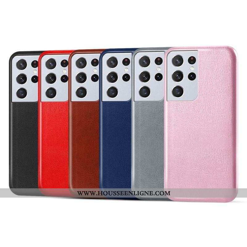Coque Samsung Galaxy S21 Ultra 5G Effet Cuir KSQ