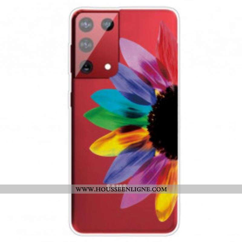 Coque Samsung Galaxy S21 Ultra 5G Fleur Colorée