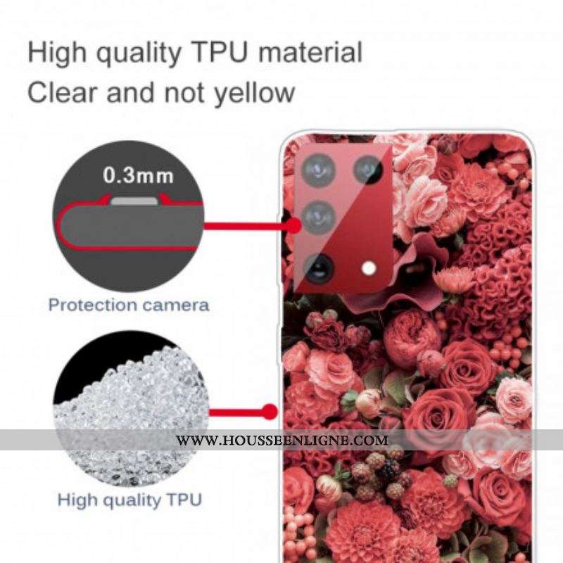 Coque Samsung Galaxy S21 Ultra 5G Fleurs Intenses