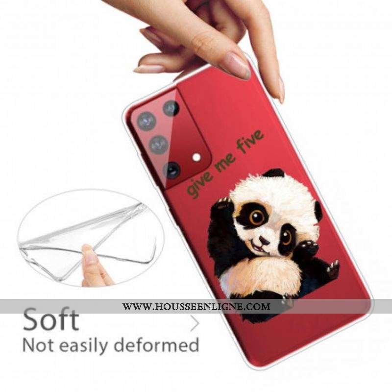 Coque Samsung Galaxy S21 Ultra 5G Panda Give Me Five