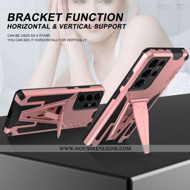 Coque Samsung Galaxy S21 Ultra 5G Résistante Support Amovible