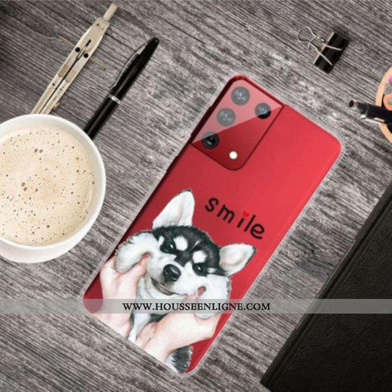 Coque Samsung Galaxy S21 Ultra 5G Smile Dog
