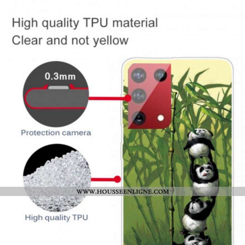 Coque Samsung Galaxy S21 Ultra 5G Tas de Pandas