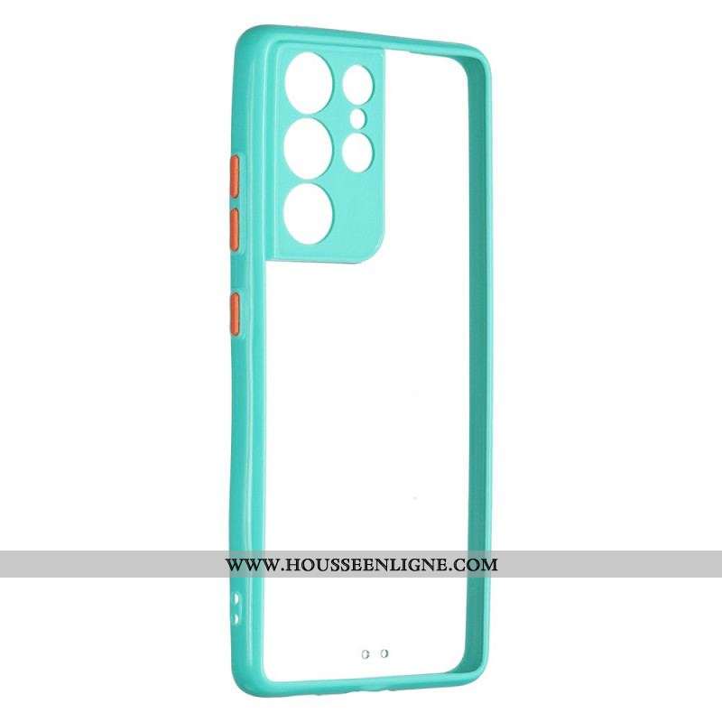 Coque Samsung Galaxy S21 Ultra 5G Transparente Contour Coloré
