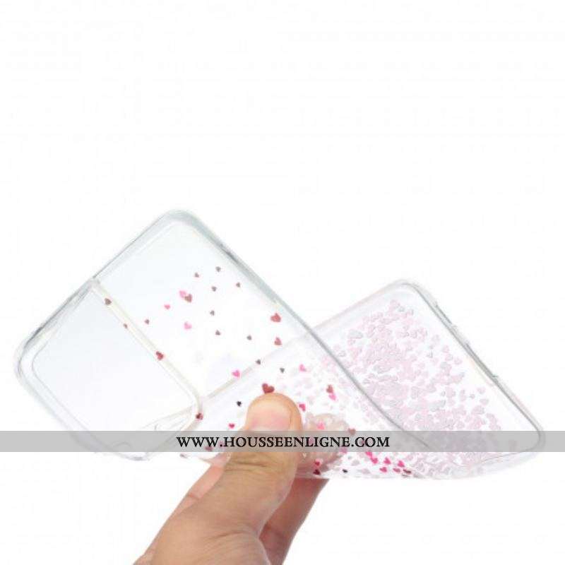 Coque Samsung Galaxy S21 Ultra 5G Transparente Multiples Coeurs