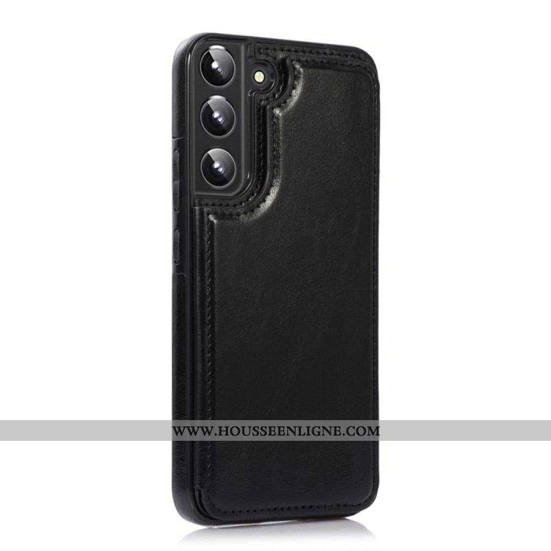 Coque Samsung Galaxy S22 5G Design Cuir Porte-Cartes Support