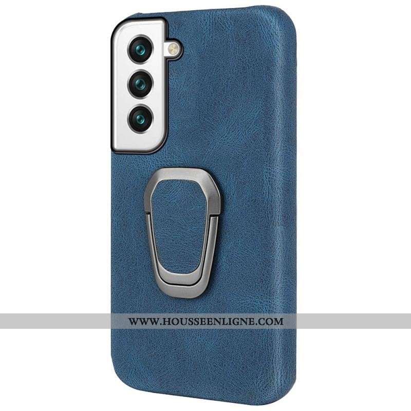 Coque Samsung Galaxy S22 5G Effet Cuir Anneau-Support New Colors
