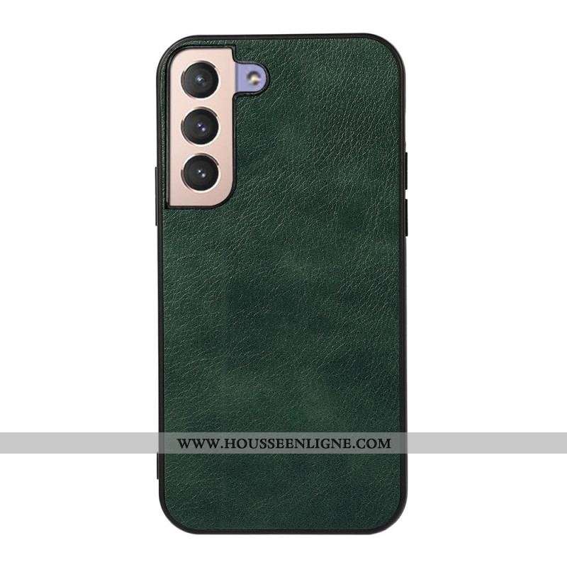 Coque Samsung Galaxy S22 5G Effet Cuir Litchi