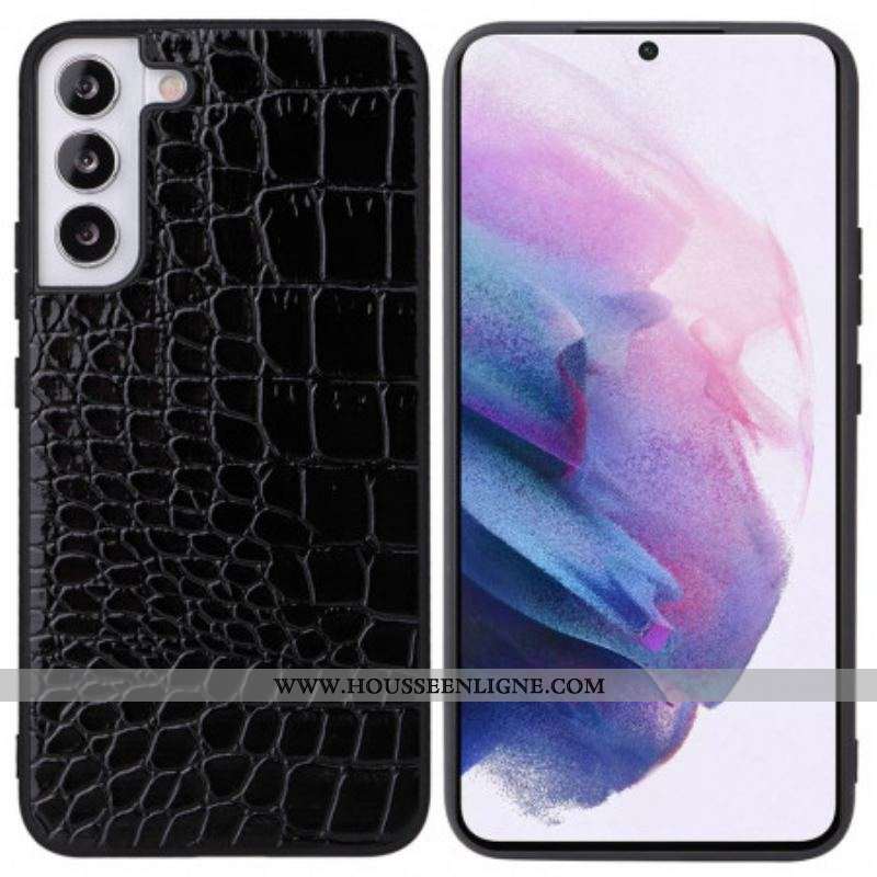 Coque Samsung Galaxy S22 5G Effet Peau de Crocodile
