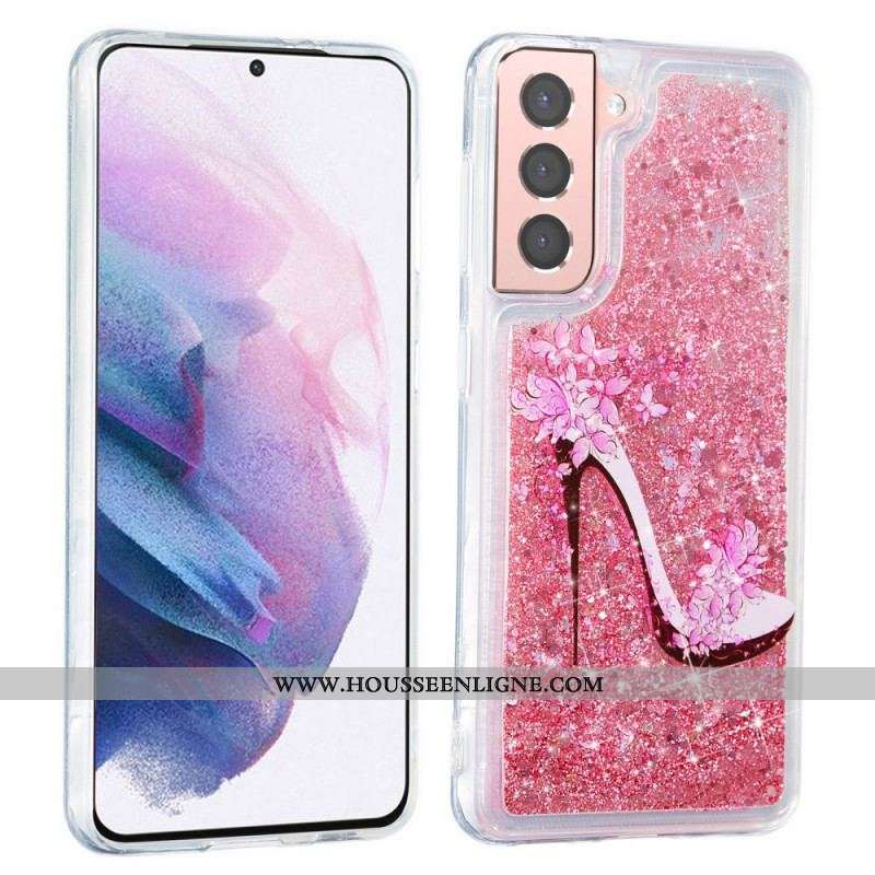 Coque Samsung Galaxy S22 5G Escarpin Paillettes