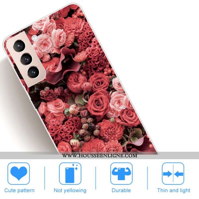Coque Samsung Galaxy S22 5G Fleurs Roses