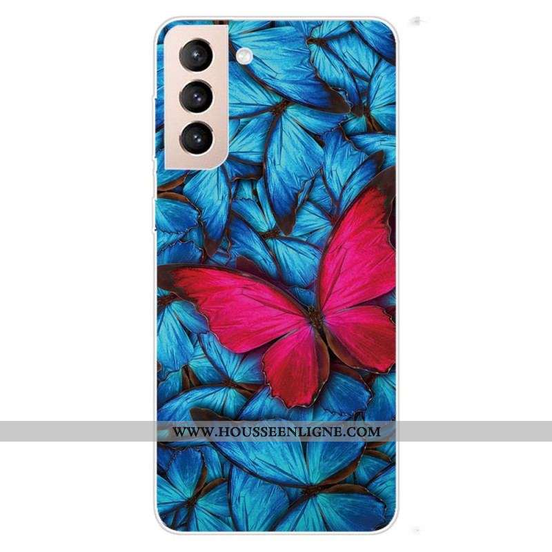 Coque Samsung Galaxy S22 5G Flexible Papillons