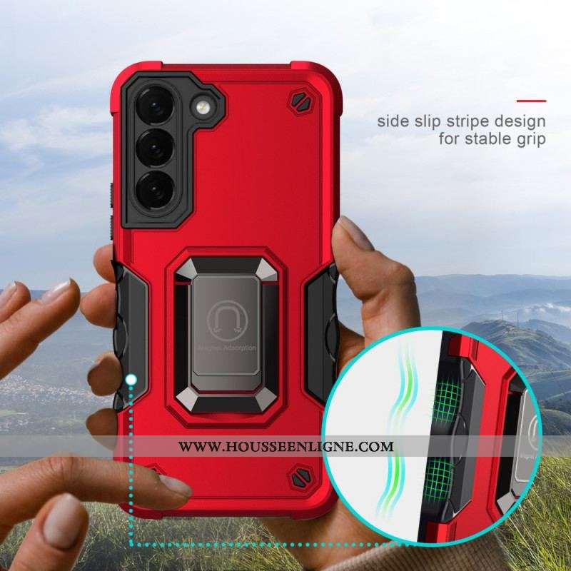 Coque Samsung Galaxy S22 5G Hybride Antidérapante avec Anneau