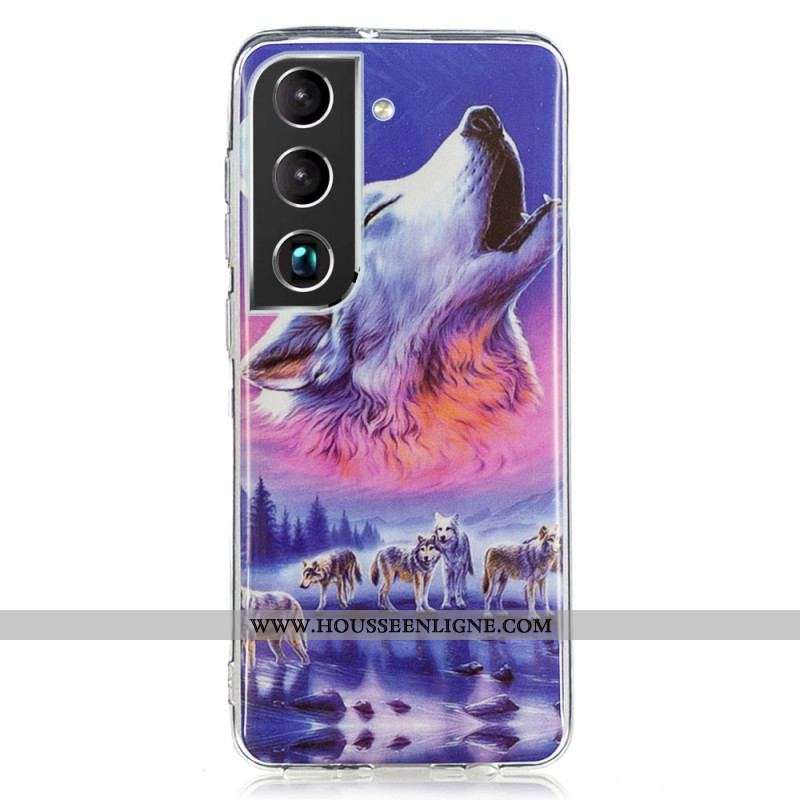 Coque Samsung Galaxy S22 5G Loup Fluorescente