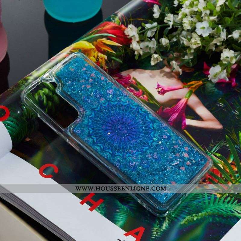 Coque Samsung Galaxy S22 5G Mandala Paillettes