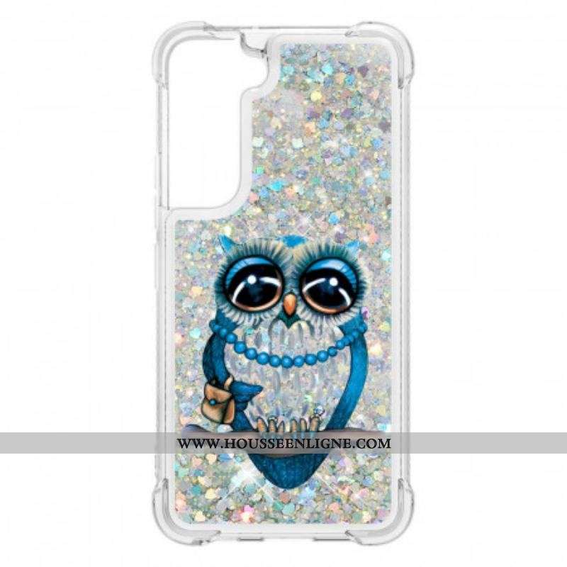 Coque Samsung Galaxy S22 5G Miss Hibou Paillettes