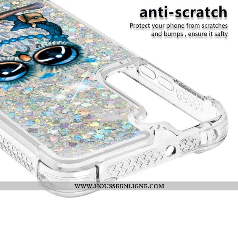 Coque Samsung Galaxy S22 5G Miss Hibou Paillettes