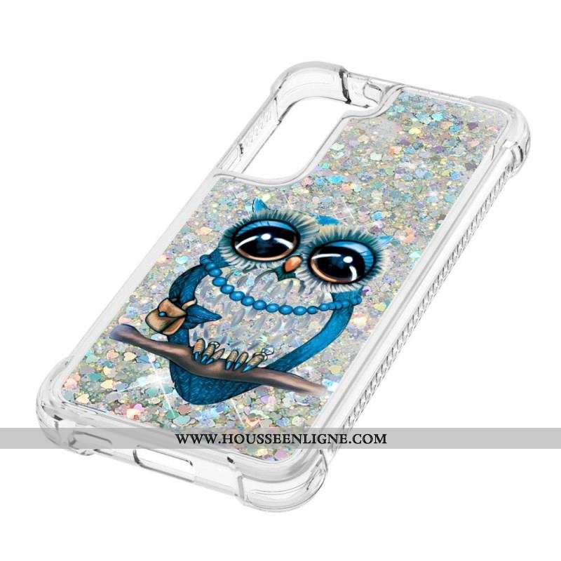 Coque Samsung Galaxy S22 5G Miss Hibou Paillettes