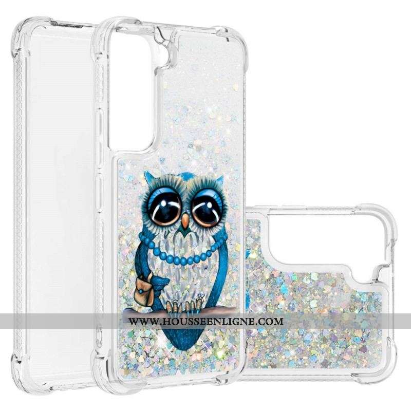 Coque Samsung Galaxy S22 5G Miss Hibou Paillettes
