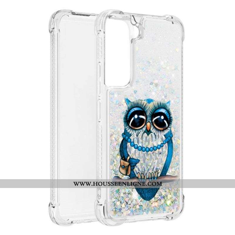 Coque Samsung Galaxy S22 5G Miss Hibou Paillettes