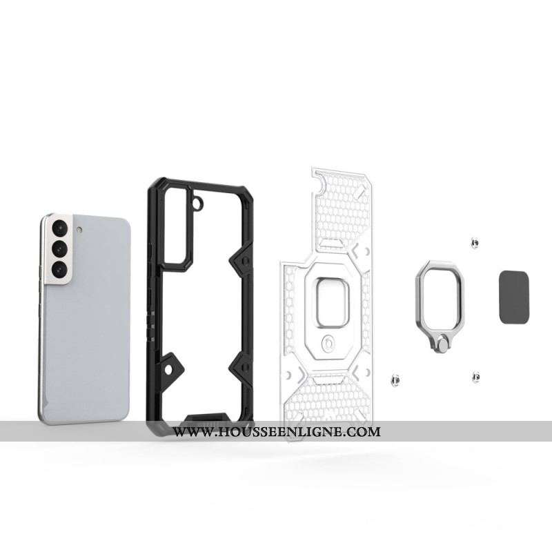 Coque Samsung Galaxy S22 5G Nid d'Abeille avec Anneau
