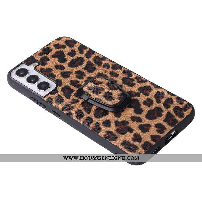 Coque Samsung Galaxy S22 5G Paillettes Anneau-Support
