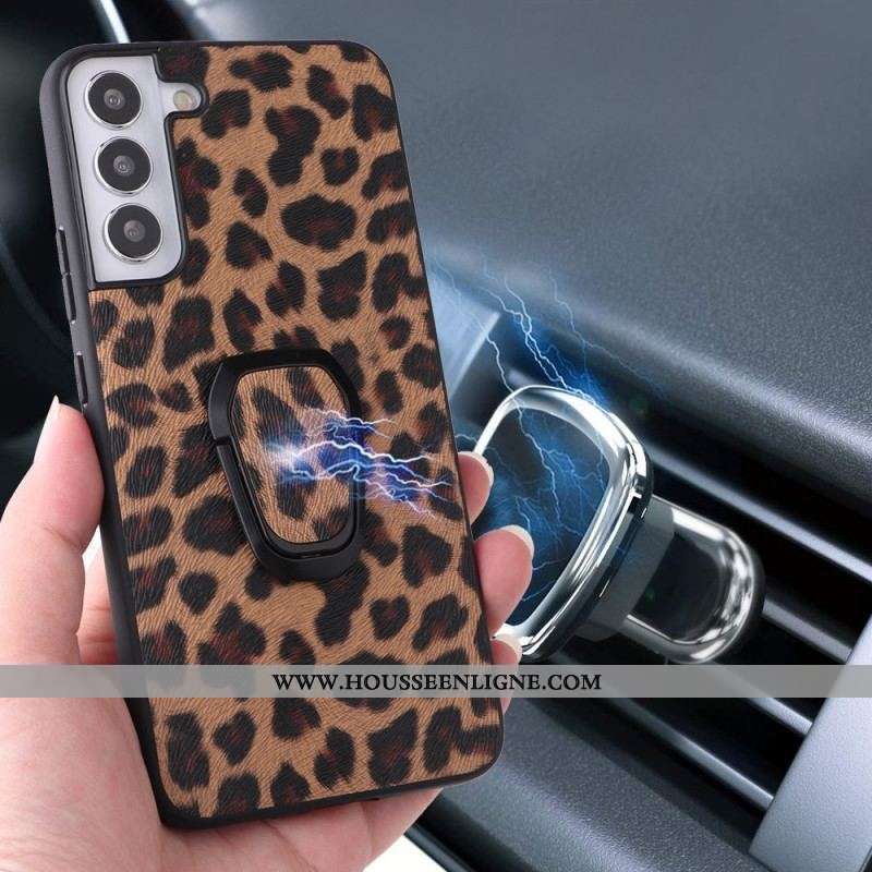 Coque Samsung Galaxy S22 5G Paillettes Anneau-Support