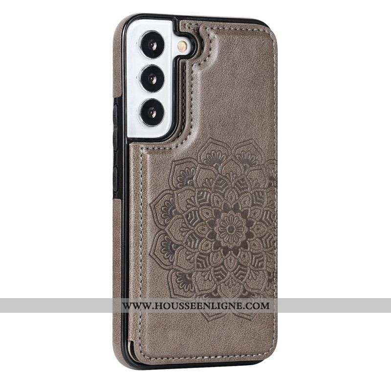 Coque Samsung Galaxy S22 5G Porte-Cartes Impression Mandala