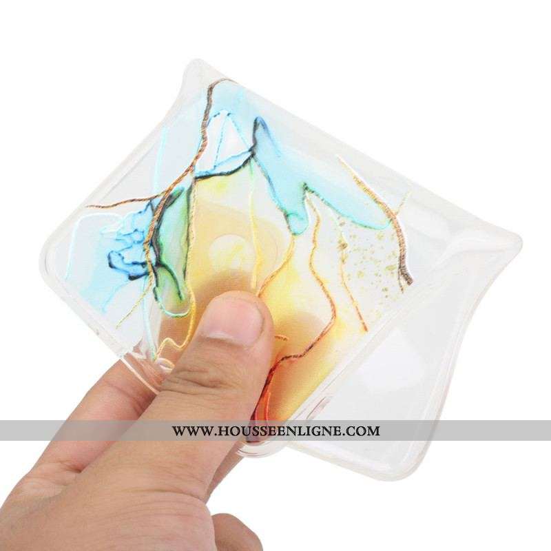 Coque Samsung Galaxy S22 5G Silicone Effet Marbré