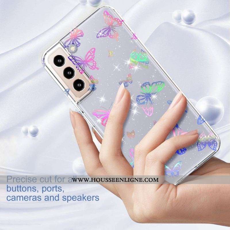 Coque Samsung Galaxy S22 5G Silicone Flexible Papillons