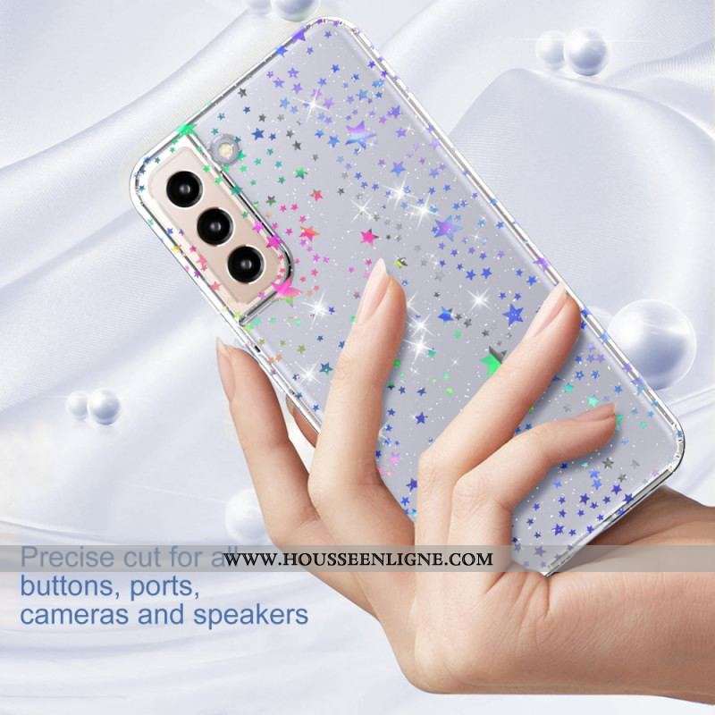 Coque Samsung Galaxy S22 5G Silicone Flexible Étoiles