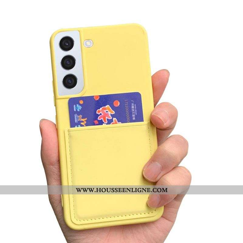 Coque Samsung Galaxy S22 5G Silicone Liquide Porte Carte
