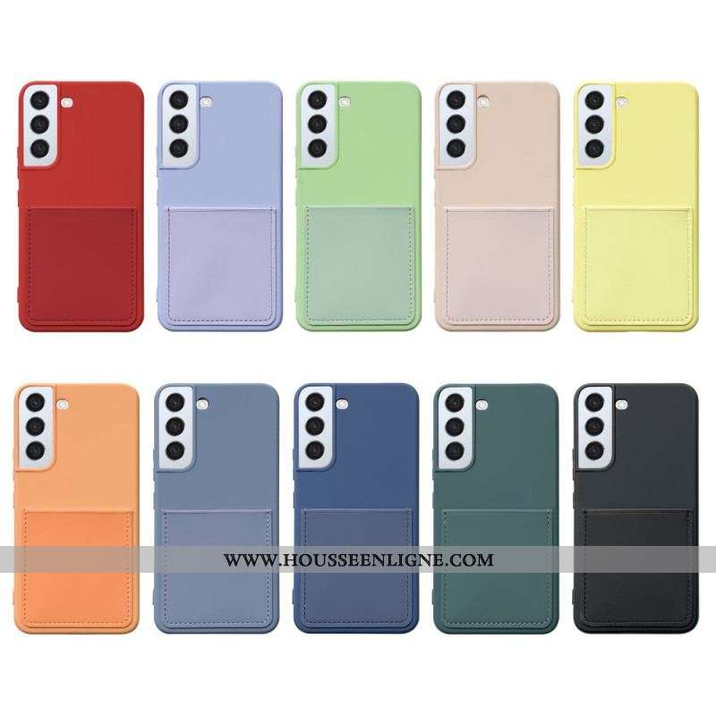 Coque Samsung Galaxy S22 5G Silicone Liquide Porte Carte