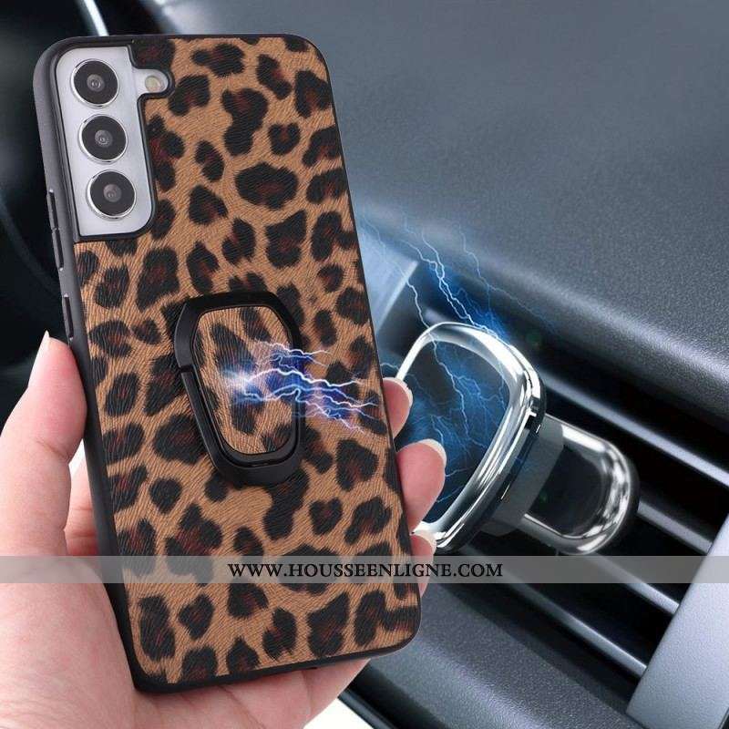 Coque Samsung Galaxy S22 5G Style Cuir Anneau-Support