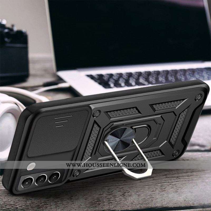 Coque Samsung Galaxy S22 5G Support et Protège-Lentilles Design